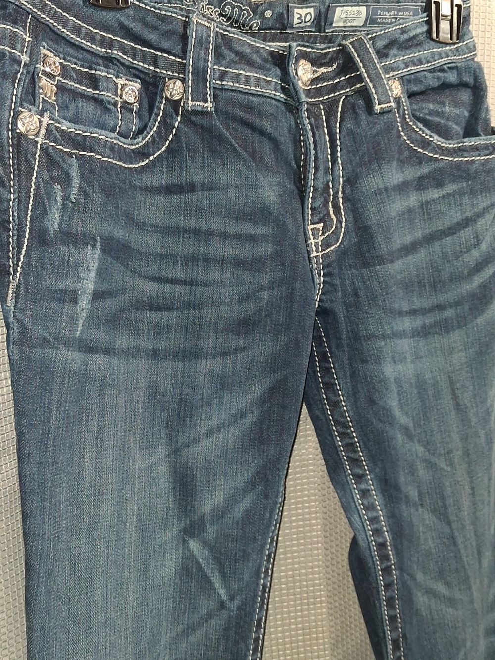 Miss Me Women’s Blue Distressed Bootcut Jeans